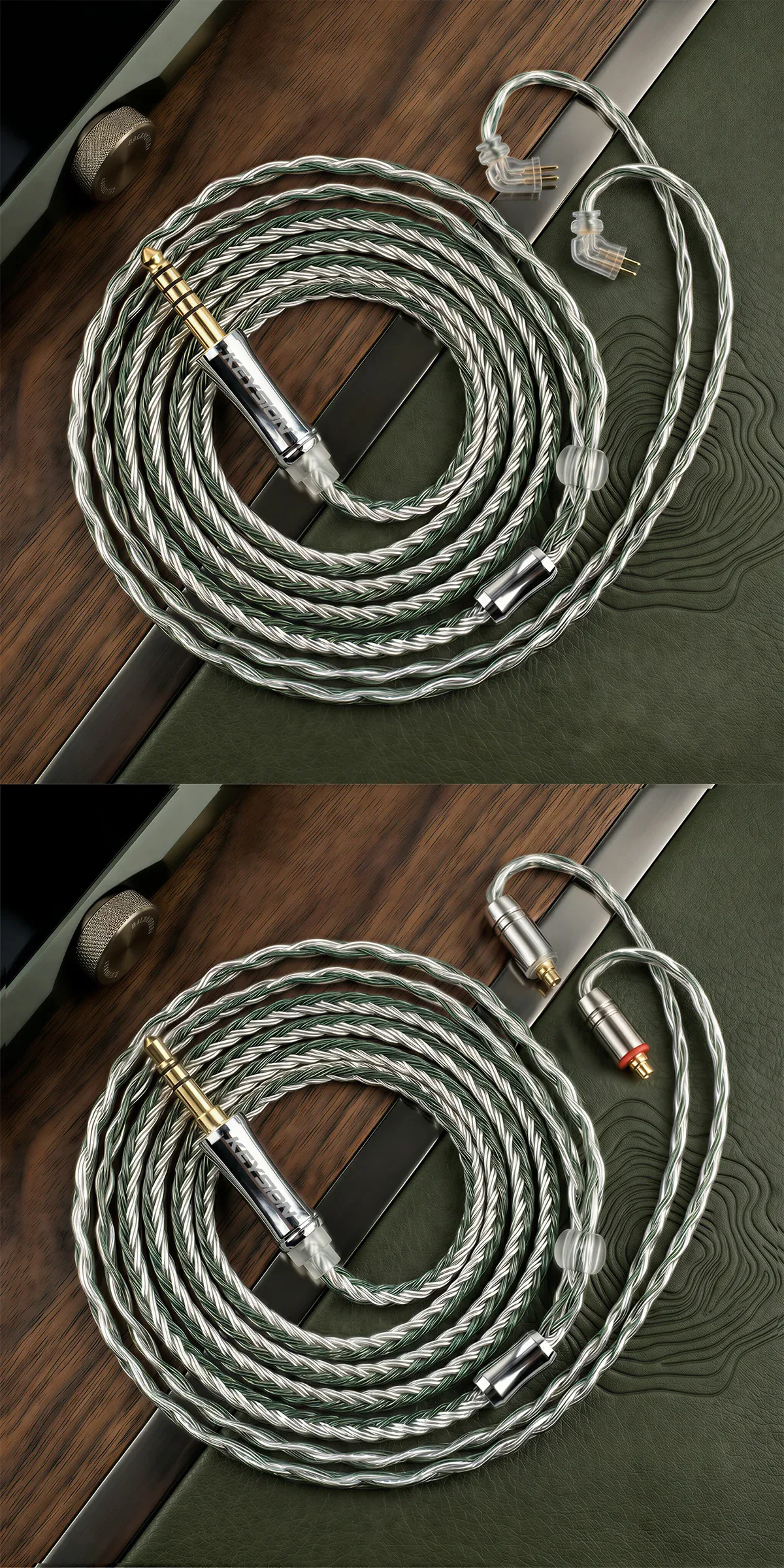 16股绿银混编无氧铜HiFi耳机升级线 8