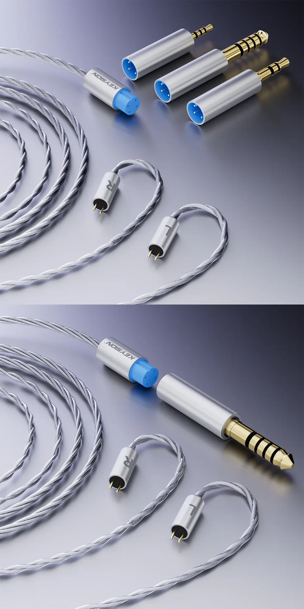 HiFi Silver-Plated OFC Headphone Upgrade Cable 6