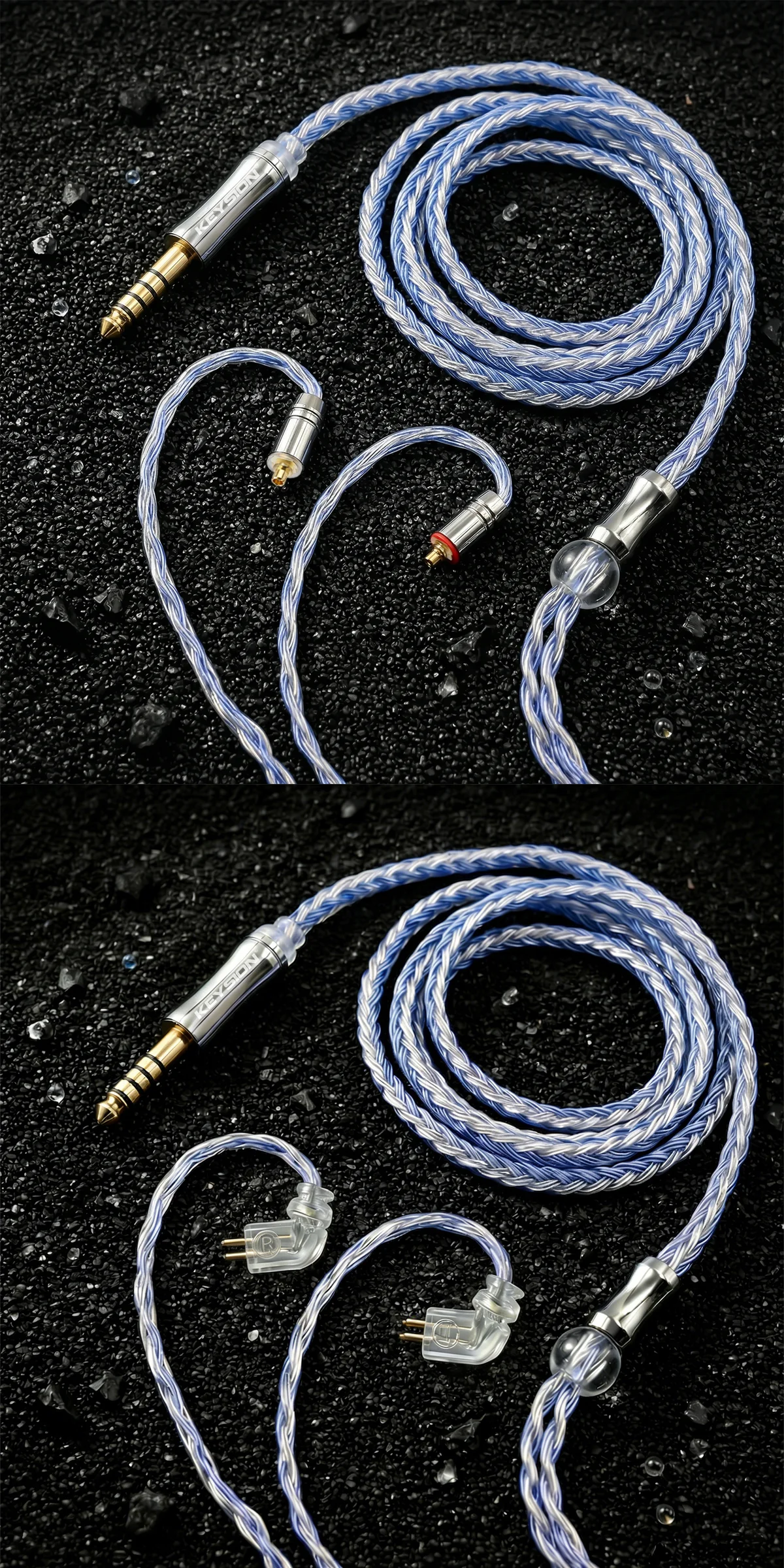 24股蓝银混编无氧铜HiFi耳机升级线 6