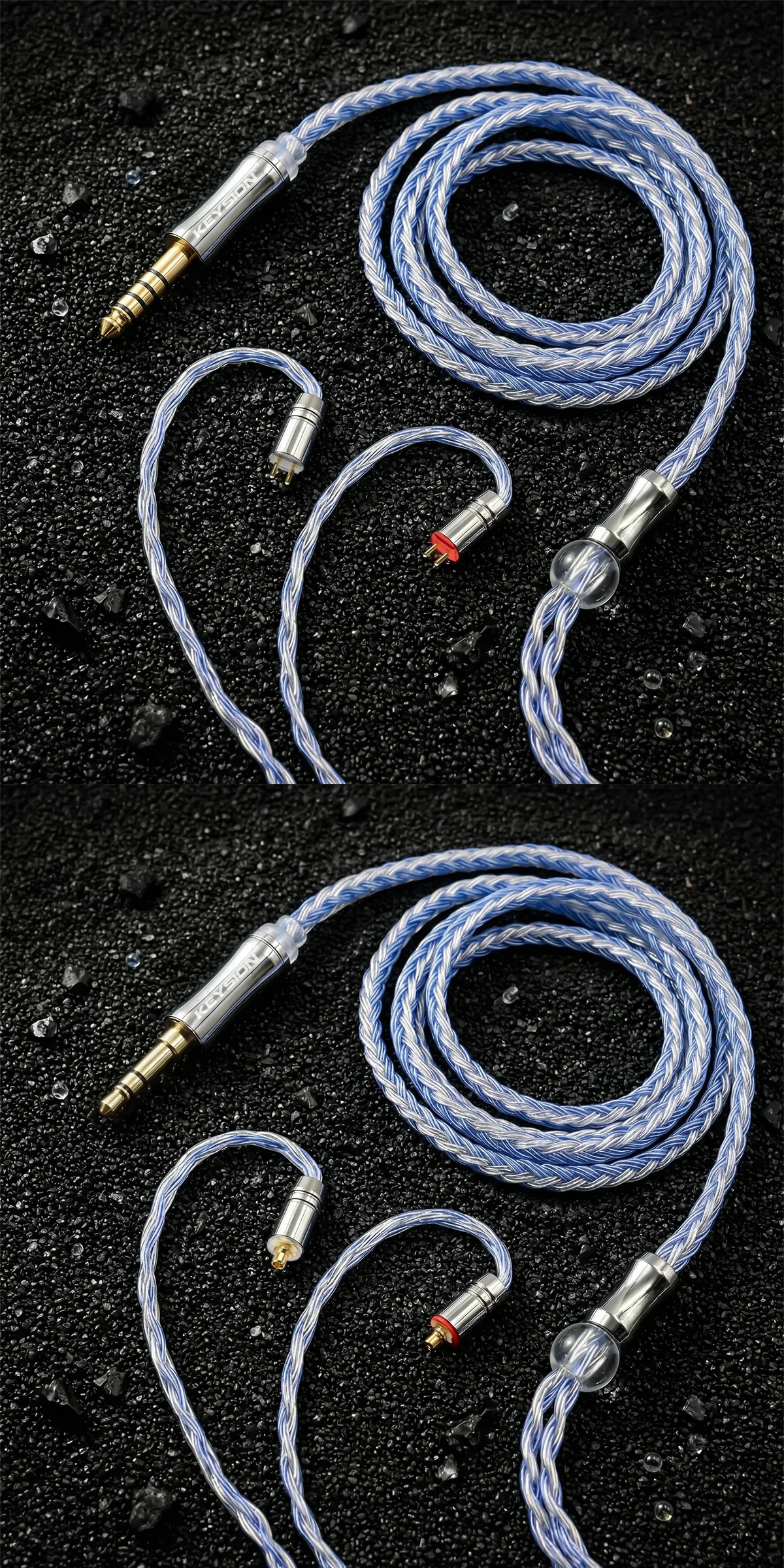 24股蓝银混编无氧铜HiFi耳机升级线 7
